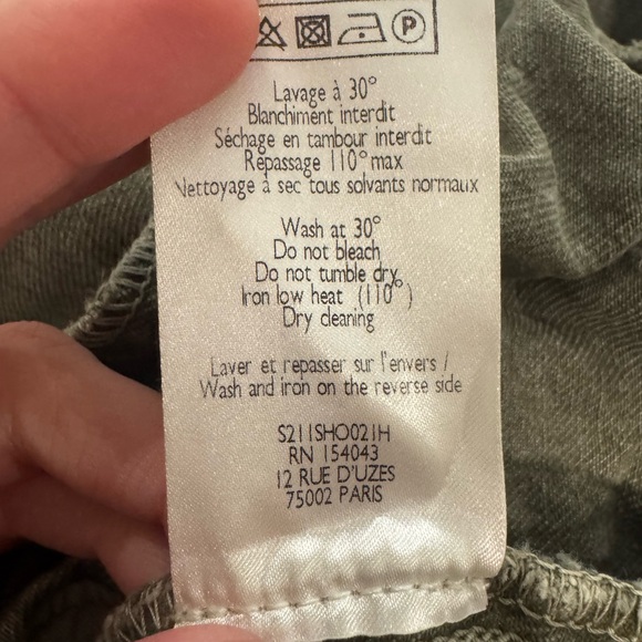 Sezane Rome High Waist Green Shorts - Picture 9 of 9